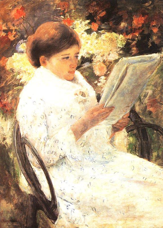 Mary Cassatt Woman Reading in a Garden china oil painting image